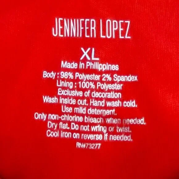 Jennifer Lopez Red Sweater Top “SPARKLY DAYS” Sequins Sz XL - Picture 6 of 8
